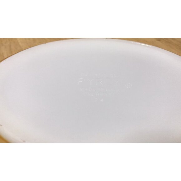 VTG Pyrex OLD ORCHARD 1 1/2 QT Oval CASSEROLE DISH 043 w/ LID 943 Corning USA - Picture 7 of 7